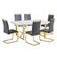 Ensemble de salle à manger 7 pièces 71 po Modern Glam-965192709