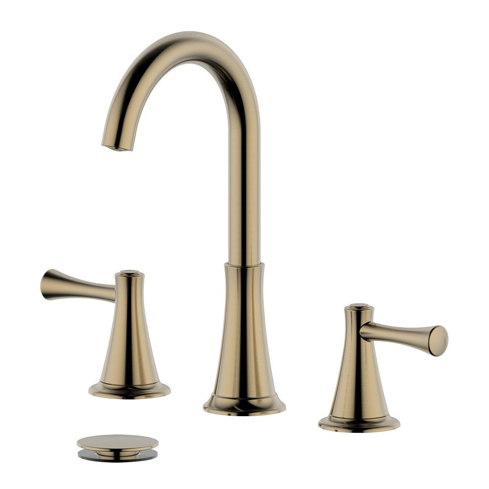 Konya Widespread 2-handle Bathroom Faucet with Drain Assembly Bellaterra Home 