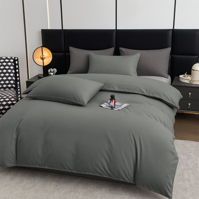 Aspire Homeware Ultra Soft 4 Piece Hotel Quality Dyed Duvet Bedding Set with Pillowcases and Fitted Sheet