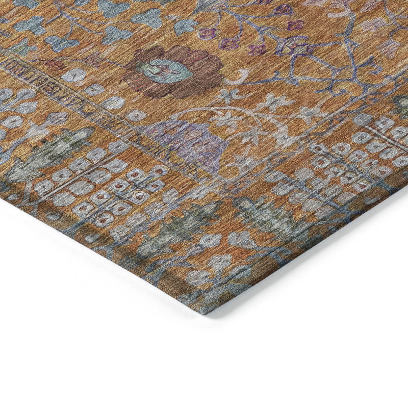 Machine Washable Indoor/Outdoor Kaczor ACN2231 Global Rug, Rectangle 5' x 7'6"