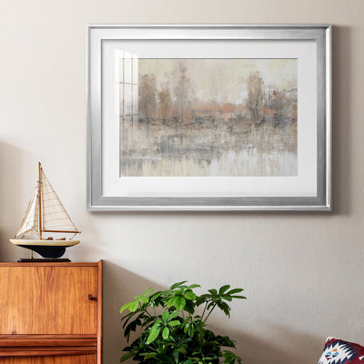 Land Parcel I - Matted and Framed Under Glass, Large Living Room Wall Art