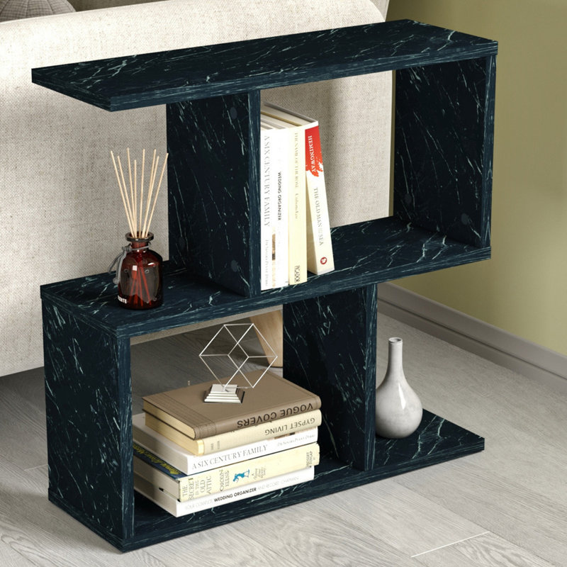 Raellen 59.4 cm H x 60 cm W Bookcase, Black