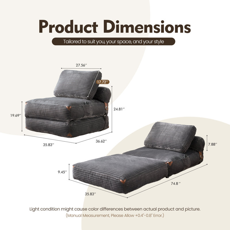 Fauteuil-lit Nathasa, Gris