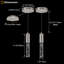 Luminaire suspendu en argent 2 lumières Sokin
