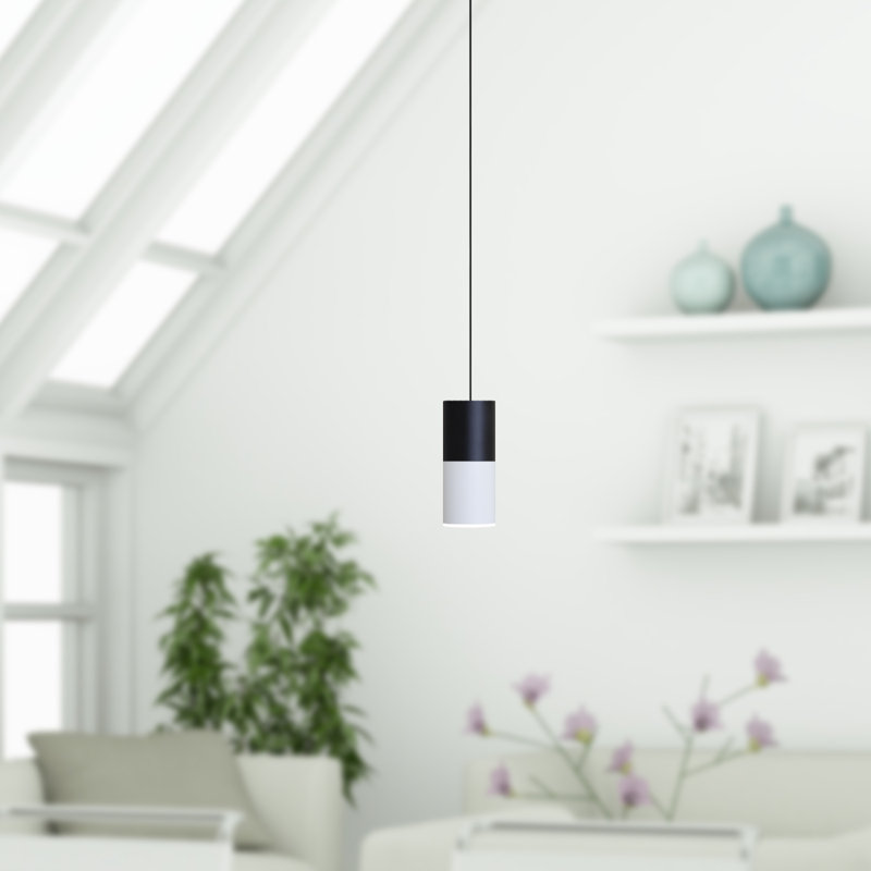 Grecia 1 - Light Single Pendant, Black/White