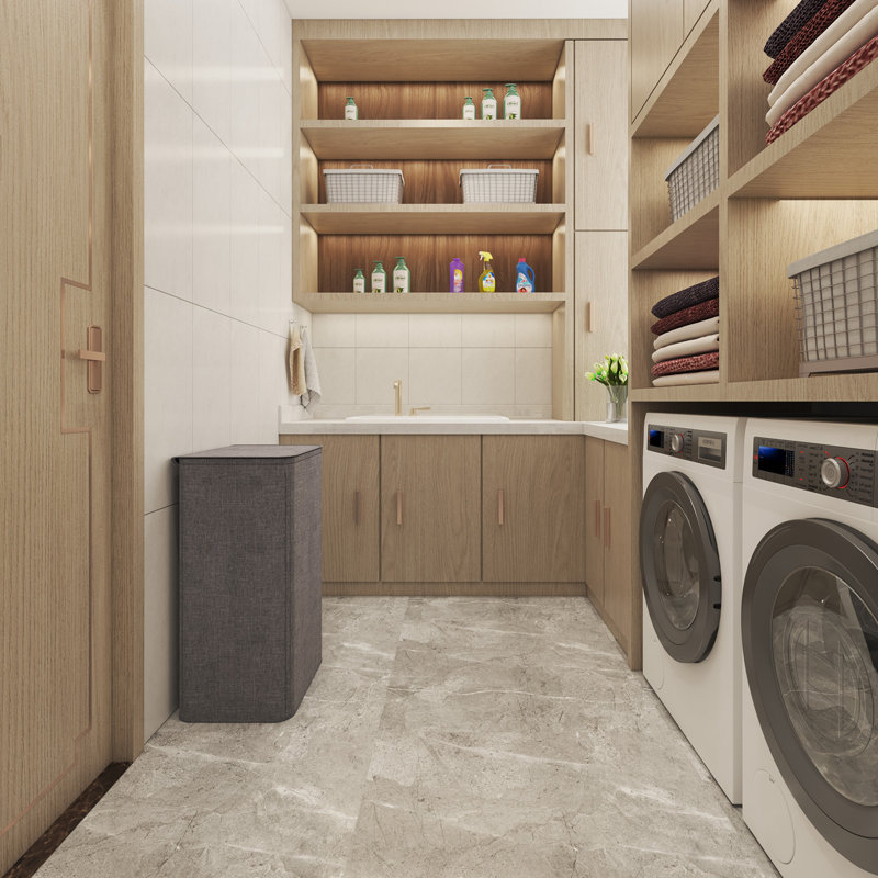 Laundry Hamper And Waste Basket Set