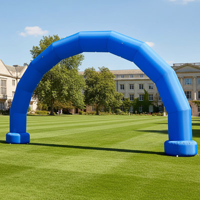  25FT Half-Circle Inflatable Arch with Built-in Blower, Blow Up Archway for Races, Marathons, Festivals, Parties, Commercial Promotions & Events – Blue