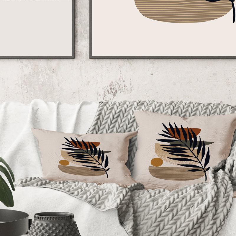 Housse et insert de coussin carré Tropical Silhouettes and Shapes IV, 16" x 16"