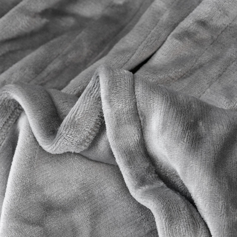  Jeté chauffant 1 pièce Microplush, gris