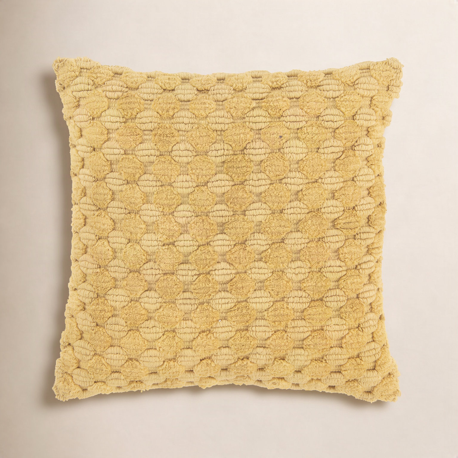 Roya 20" x 20" Cotton Throw Pillow, Yellow