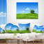 Coussin lombaire à motif d'arbres et paysage