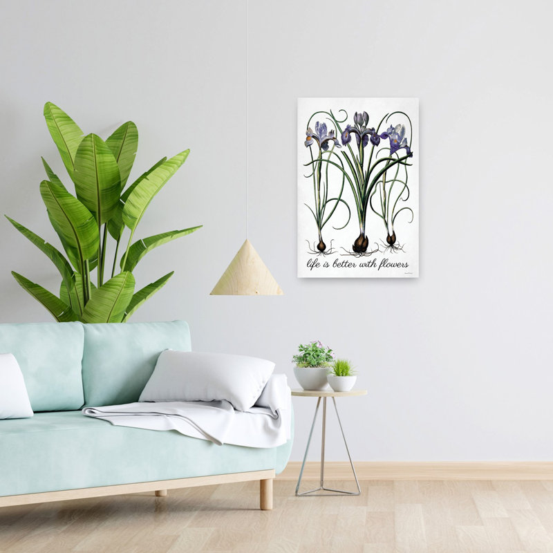 «Life Is Better With Flowers», art contemporain abstrait, H 24 po x l 16 po
