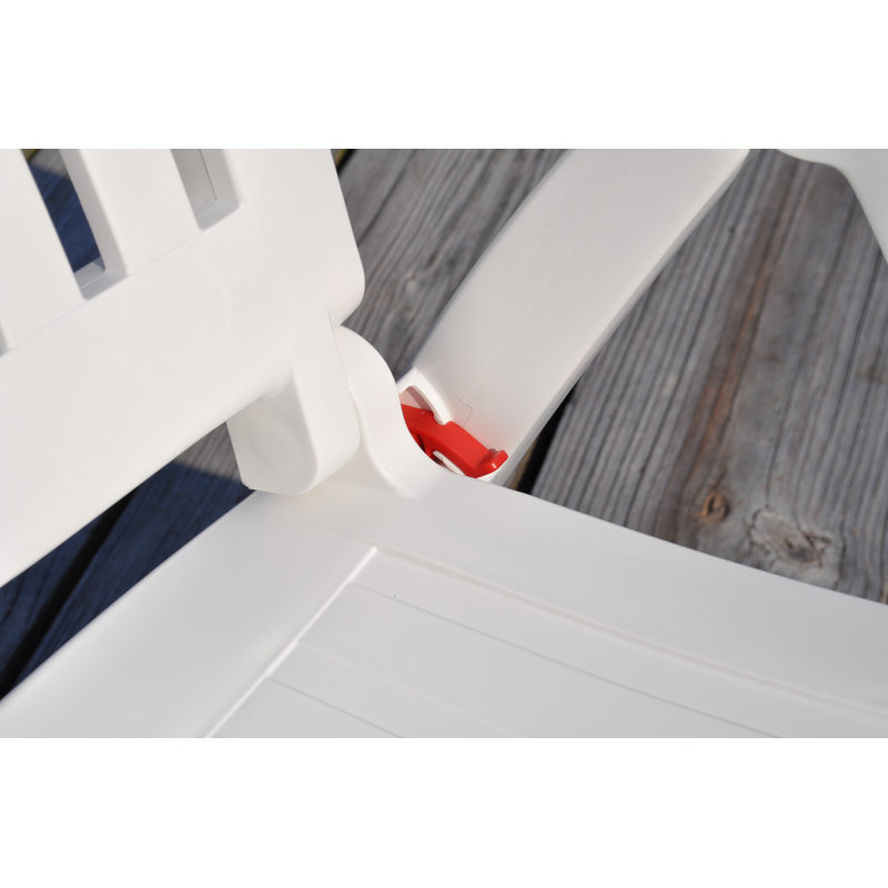 Roma Outdoor Multi-Position Folding Chair, White