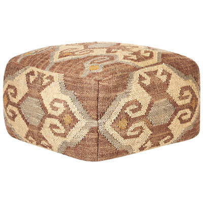 Moonya 51cm Wide Square Geometric Pouffe Ottoman