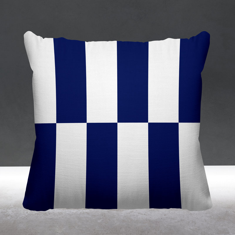 Coussin Luella, Bleu marine, 15 po x 15 po, Carré