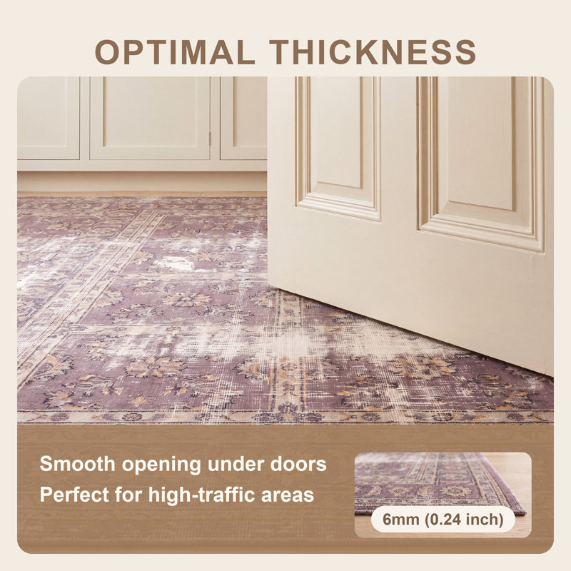 Tapis d'intérieur antidérapant Sunshower, Rectangle 6 pi 7 po x 8 pi 10 po