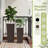 2-piece Premium Imitation Rattan Plastic Planters With Drainage Holes, Tall Planter Pots For Indoor & Outdoor Use-1342837611-1342837610