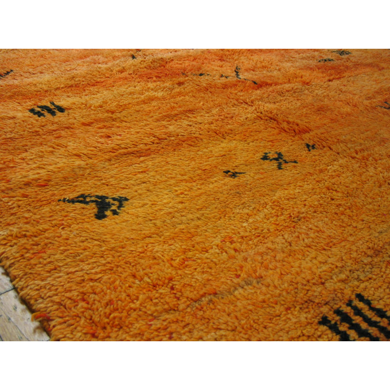 Tapis tribal en laine moelleux Tribal Mid-Century