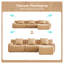 Canapé modulaire 3 pièces en tissu chameau Teddy-1752897255