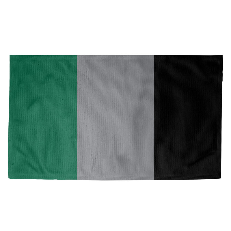 Tapis à rayures green national hockey, Rectangle 5 pi x 7 pi, Oui