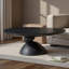 Table basse ovale moderne, base à galets en fibre de verre 47,27 po-123028472