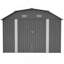 Abri de jardin gris de 3 x 3,6 m (10 x 12 pi), abri à outils robuste en acier antirouille avec kit de plancher