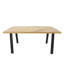 Medora Oak Metal Base Dining Table-579171828-579171835