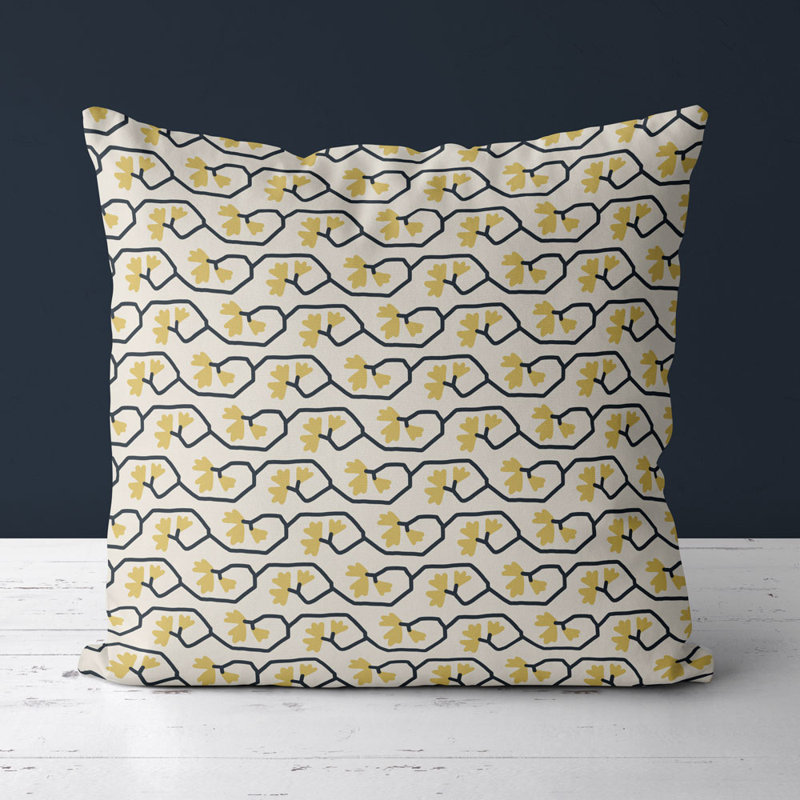 Housse de coussin carré fleuri et insert