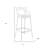 31" White Heavy Duty Plastic Bar Height Bar Chair-230267452