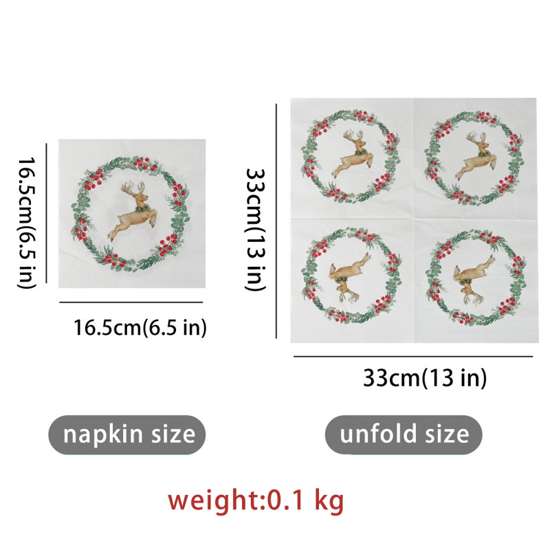 Disposable Christmas Paper Napkins