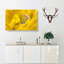 Yellow Butterfly in Abstract - Wrapped Canvas-55302598