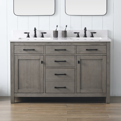 Ajiya 54" Double Bathroom Vanity Set