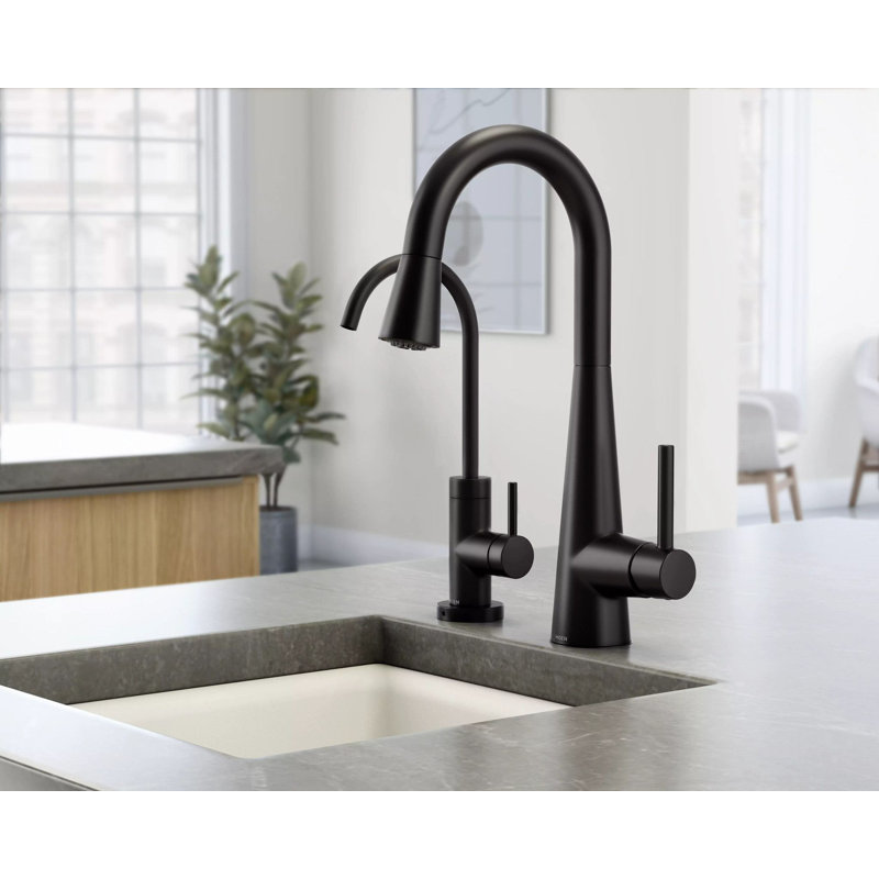 Sleek High Bar Faucet, Matte Black