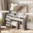 Vanity Desk with Large Mirror & Power Outlet, Makeup Vanity with 7 Drawers, Cushioned Stool & Adjustable Lights, Dressing Table with Hairdryer Holder-1828565992