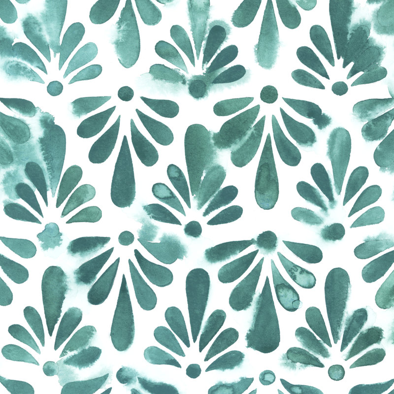 Aquamarine Motif I by Grace Popp - Wrapped Canvas Print, 30cm H x 30cm W