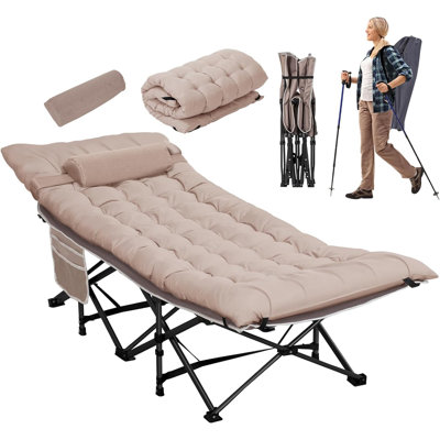 Folding Camping Cots With Pillow And Thick Matress