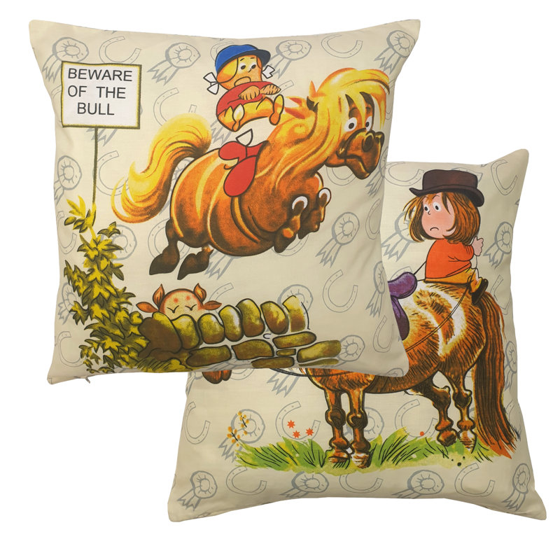 THELWELL ANTICS DES 3 Schaal Animal Print Square Cushion Cover