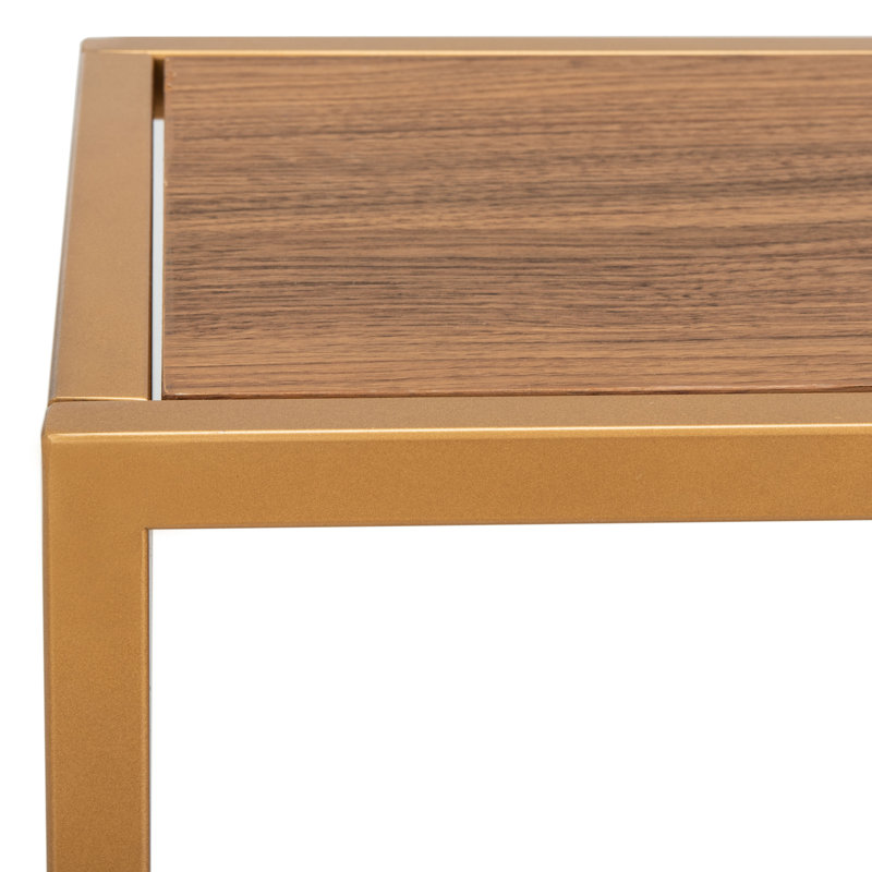 Reese 54'' Glass Top Console Table, Walnut