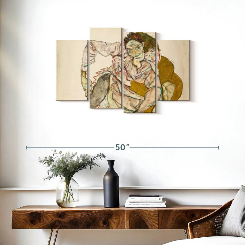 Couple de Hardie assis, H 22 po x l 36 po
