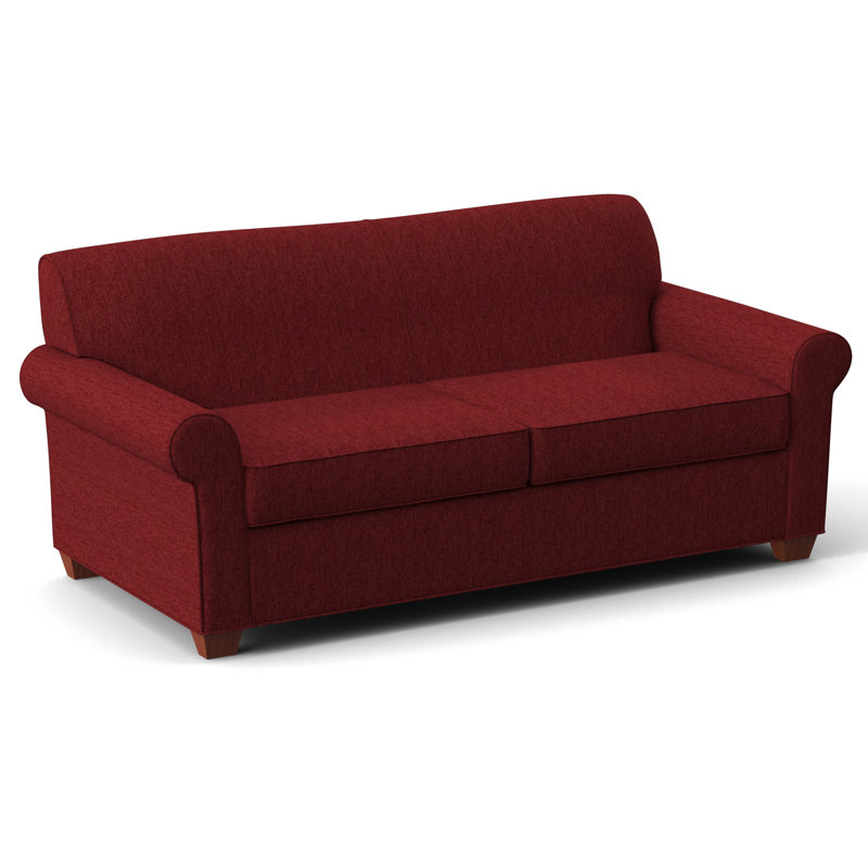 Finn 75" Rolled Arm Sofa Bed, Dorset Cherry, BM Cherry, Hybrid