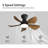 Kemp 29" 5-ABS-Blade Small Classic Ceiling Fan with LED Lights and Remote-407609325