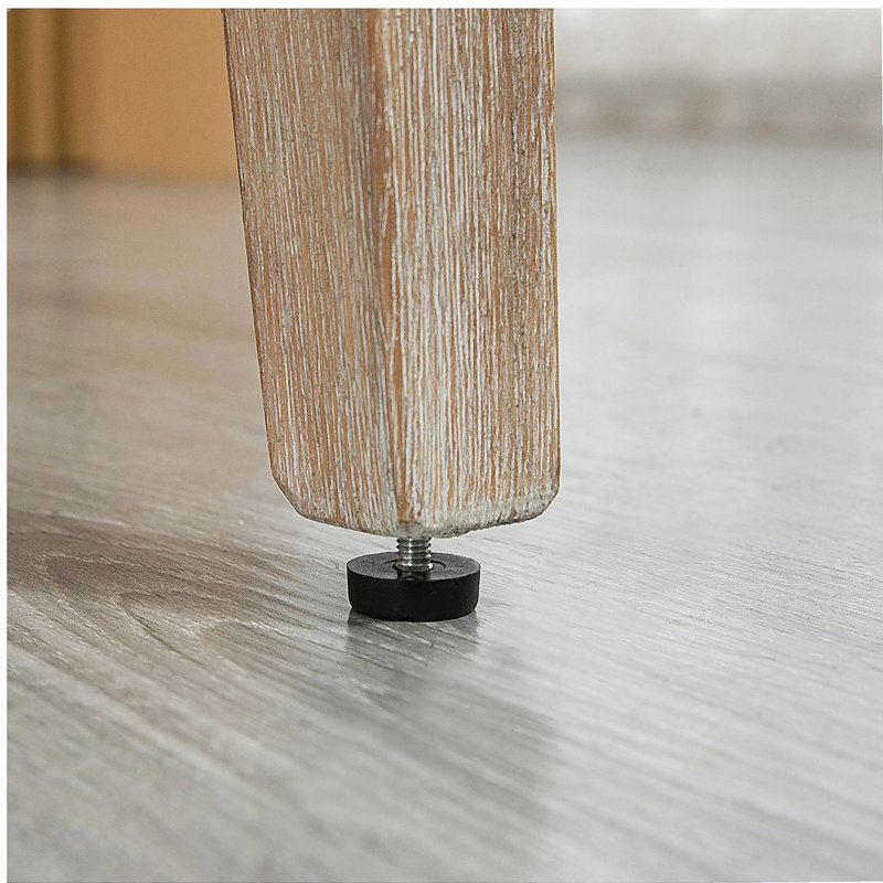 Ensemble de 2 tabourets à haut dossier en bois HOMcom, beige