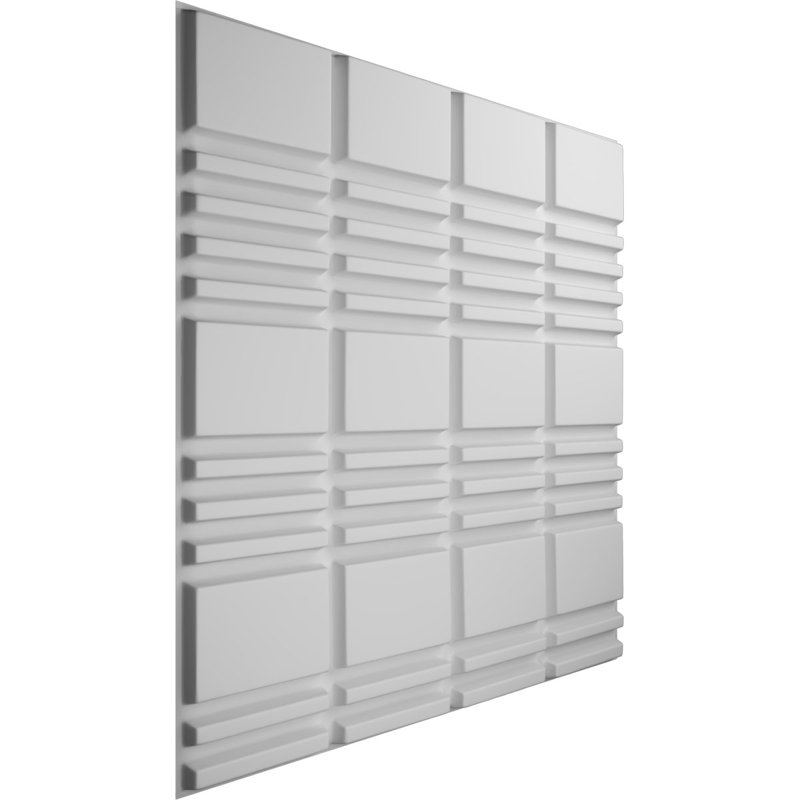 Panneau mural 3D 19,625 "x 19,625" en blanc (paquet de 20)