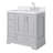 Stafford 36.25 " W Freestanding Standard Free Standing 1 Single Vanity Bathroom Vanity With Carrara Quartz Top-94668909