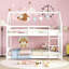 Lit superposé simple au-dessus d'une chambre simple avec tête de lit, pied de lit et garde-corps, échelle, lit superposé en bois d'hévéa avec garde-corps de sécurité-649611449