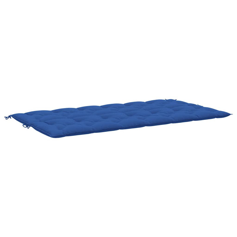 Garden Bench Cushion Set of 2 Blue Oxford Fabric with Hollow Fiber Outdoor Bench Pads, Fabric - Blue