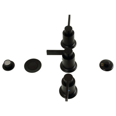 Kingston Triple Handle Widespread Vertical Bidet Faucet