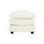 Salon modulaire en forme de U, canapé modulaire 5 places avec assise haute en chenille blanche