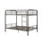 Full/Full Bunk Bed With Bristol Gunmetal Finish, Convertible To Two Full - Sized Beds, Metal Tube Slat System, Reversible , Length Guard Rail, 6 Inch Mattress Height For Top Bunk, 38 Rail , 11 Floor