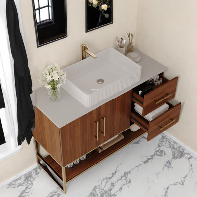 Meuble-lavabo moderne (avec meuble-lavabo et lavabo) avec rangement
